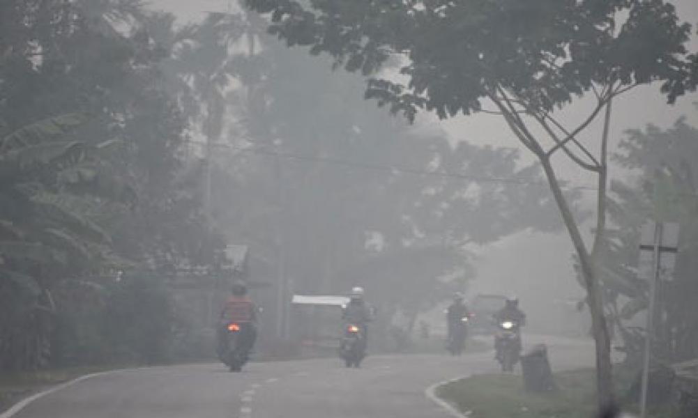 Kabut Asap di Kota Bengkalis Semakin Memburuk, Jarak Pandang 200-300 meter