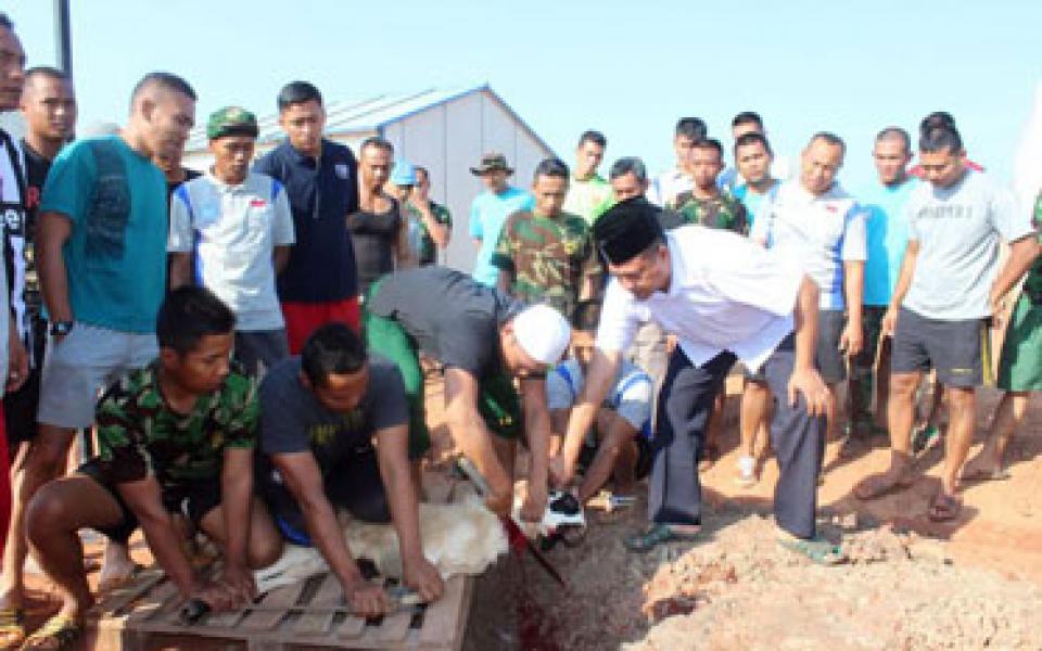 Kontingen Garuda XXXVII-B/Minusca Rayakan Idul Adha di Afrika