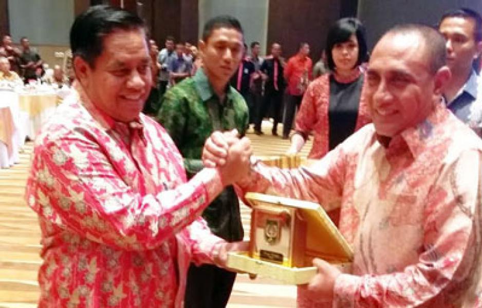 Pj Bupati Ahmad Syah Hadiri Pisah Sambut Pangdam I/BB di Medan