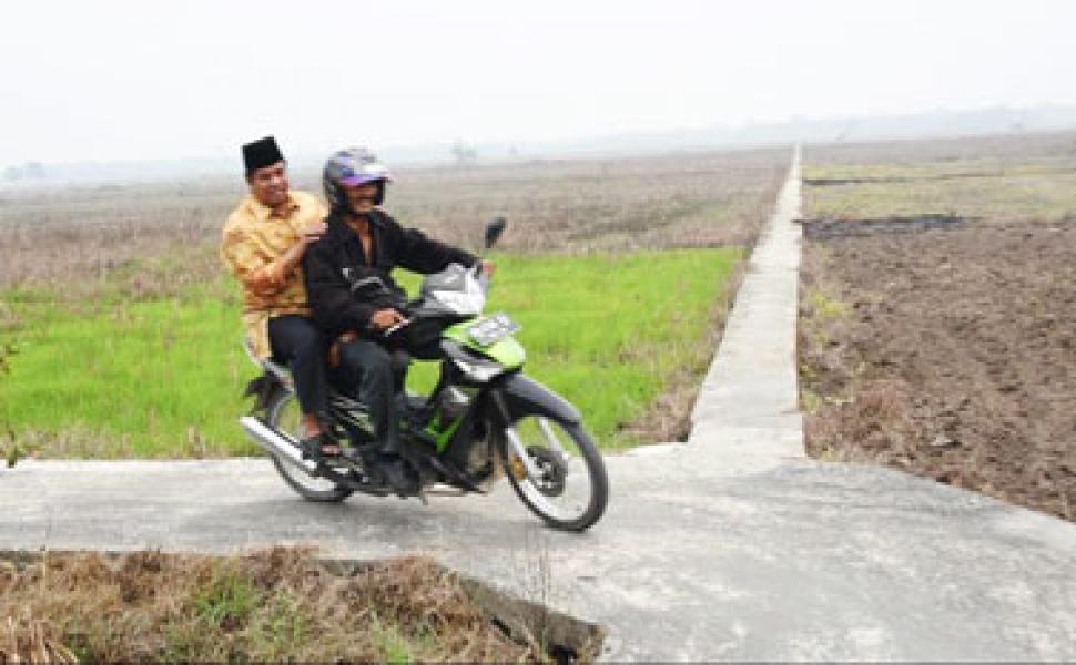 Pj Bupati Tinjau Lahan Persawahan di Desa Langkat, Siak Kecil