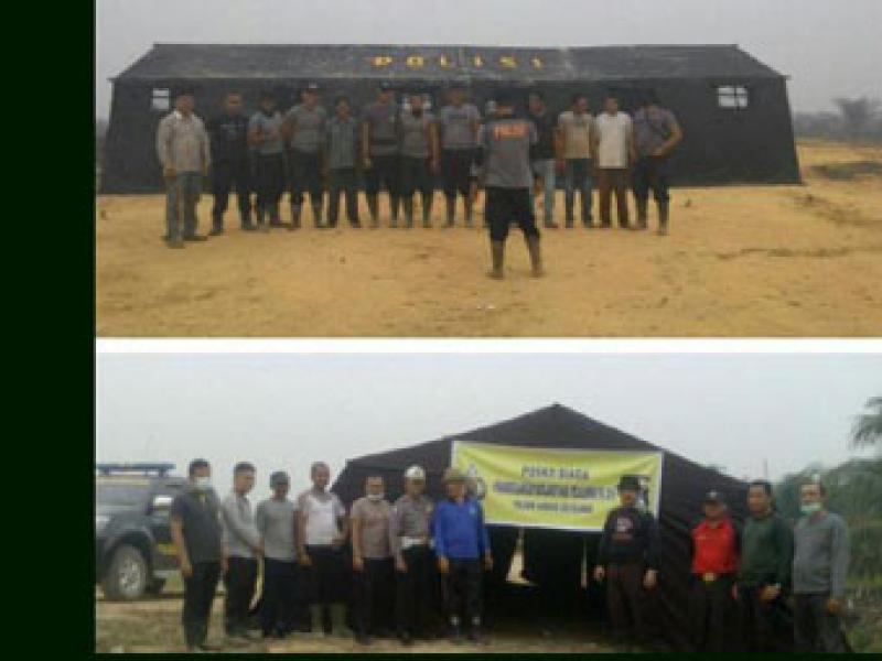 Polres Pelalawan Bangun Posko Siaga Karhutla di 4 Kecamatan