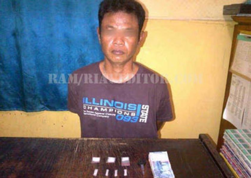 Polsek Bagan Sinembah Bekuk Pengedar Narkoba Residivis Tanjung Gusta