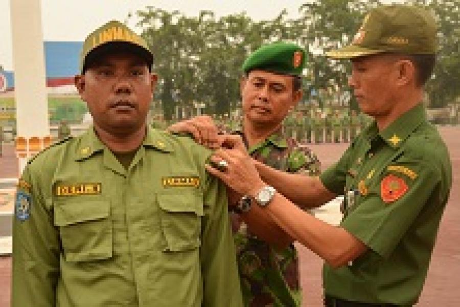 Ratusan Linmas di Bengkalis Dapat Pembinaan dari Koramil 01 Bengkalis