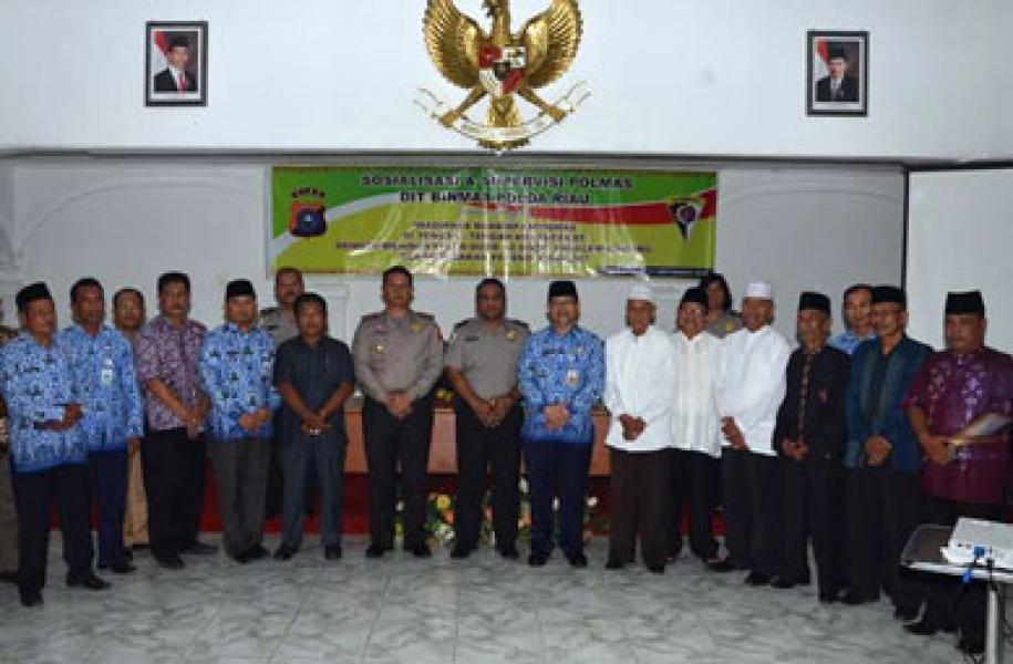 Sekda Bengkalis Buka Sosialisasi dan Supervisi Polmas dan Bhabinkamtibmas