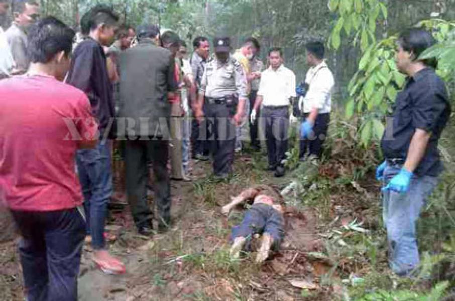 Sesosok Mayat Pria Berlumuran Darah Ditemukan Warga di Hutan Lindung Pasir Sialang Bangkinang
