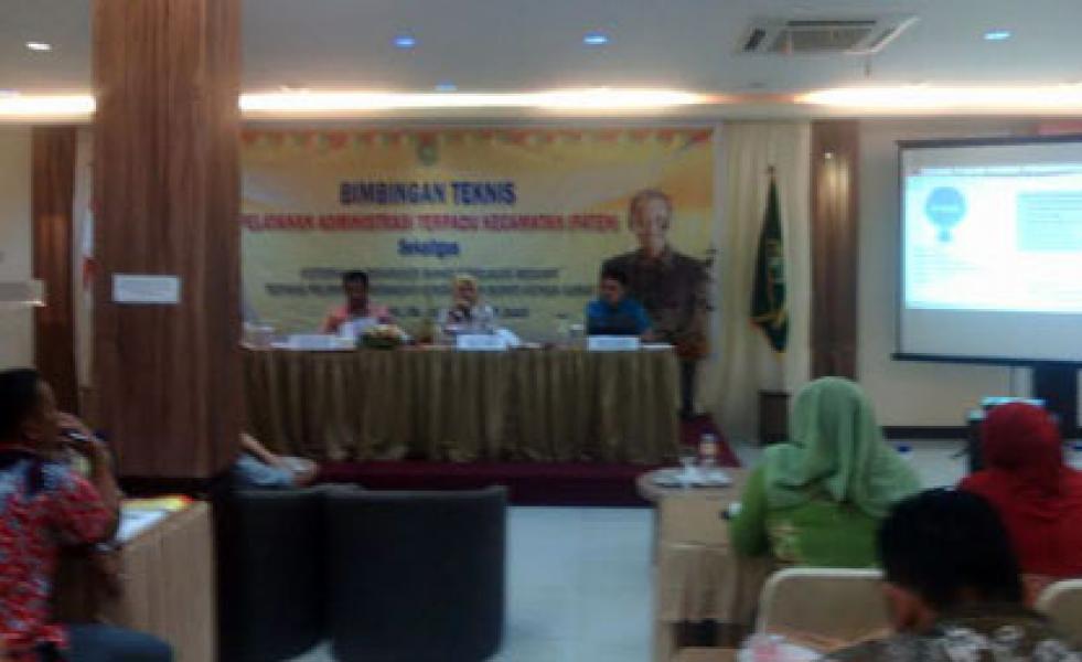 Tapem Gelar Bimtek Penataan Ruang PATEN Untuk Setiap Kecamatan di Meranti