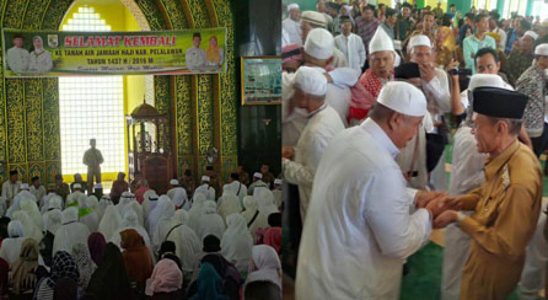 264 Jamaah Haji Pelalawan Diserahterimakan Dari Pemkab ke Pihak Keluarga