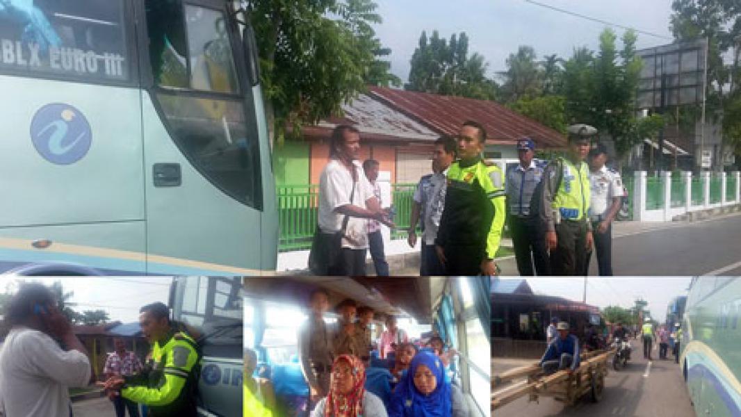 3 Bus Plat BK Tak Berizin Ditahan, Operasi Yustisi Data Pendatang Buka Lahan