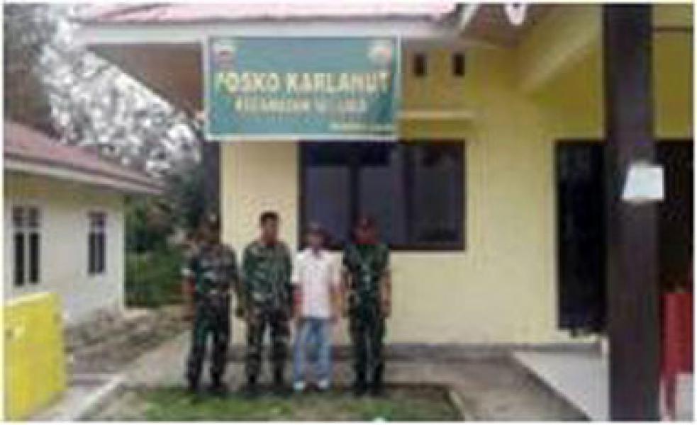 Antisipasi Karhutla , Koramil 04/Pasir Penyu Bangun Posko Karhutla