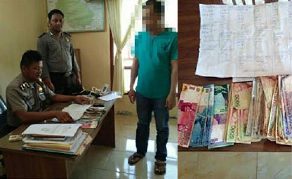 Apes, Sedang Asyik Rekap Nomor Togel Dicokok Polisi