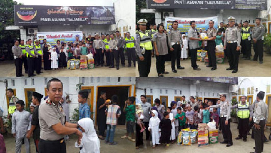 Bhakti Sosial dan Peringati HUT Lalu Lintas ke 61, Polres Pelalawan Berikan Santunan dan Bantuan di Pondok Tahfidz Yatim Piatu dan Dhuafa