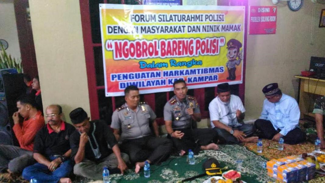 Kapolres Kampar Adakan Acara Ngobrol Bareng Polisi di Desa Teratak Buluh