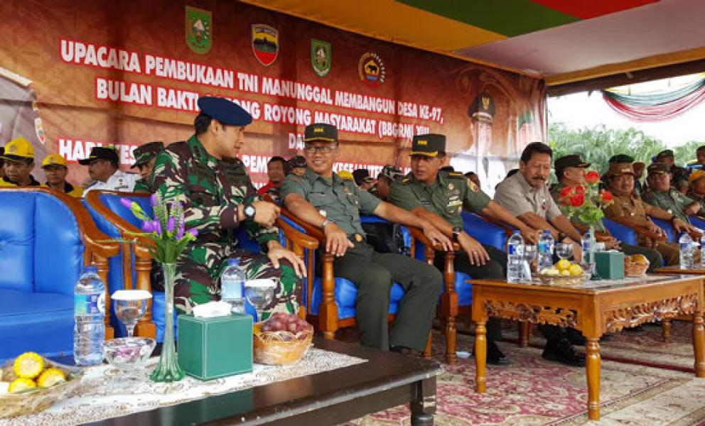 Kasrem 031/Wirabima Hadiri Pembukaan TMMD ke-97 Tahun 2016 Di Bengkalis