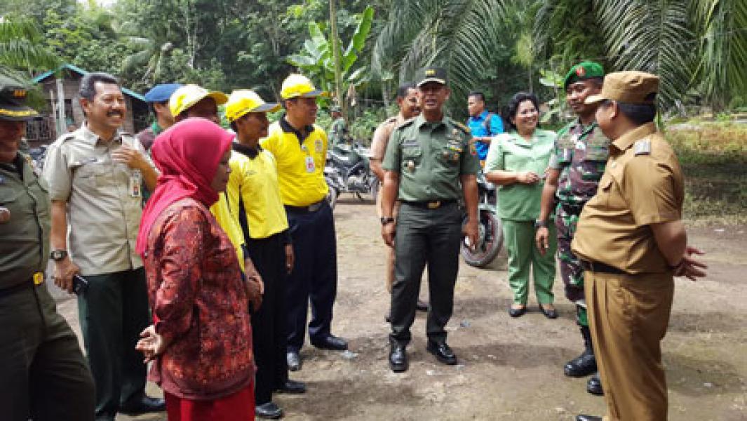 Kasrem 031/Wirabima Tinjau Lokasi Desa TMMD ke-97 Tahun 2016  