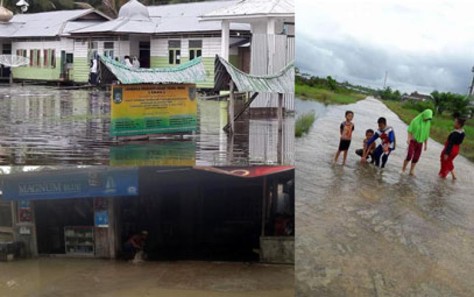 Pasang Keling Naik Ke Pemukiman Warga Kelurahan Bagan Barat