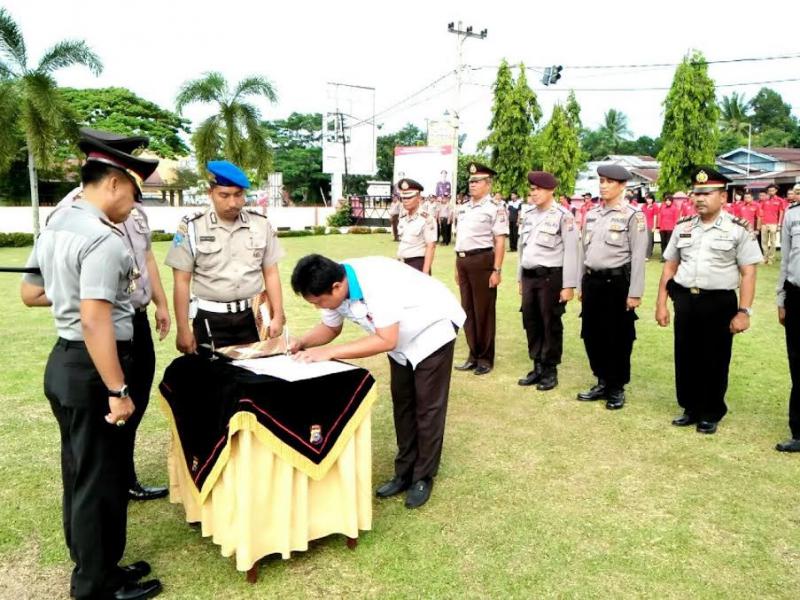 Polres Kampar Adakan Acara Penandatanganan Pakta Intergeritas di Jajarannya