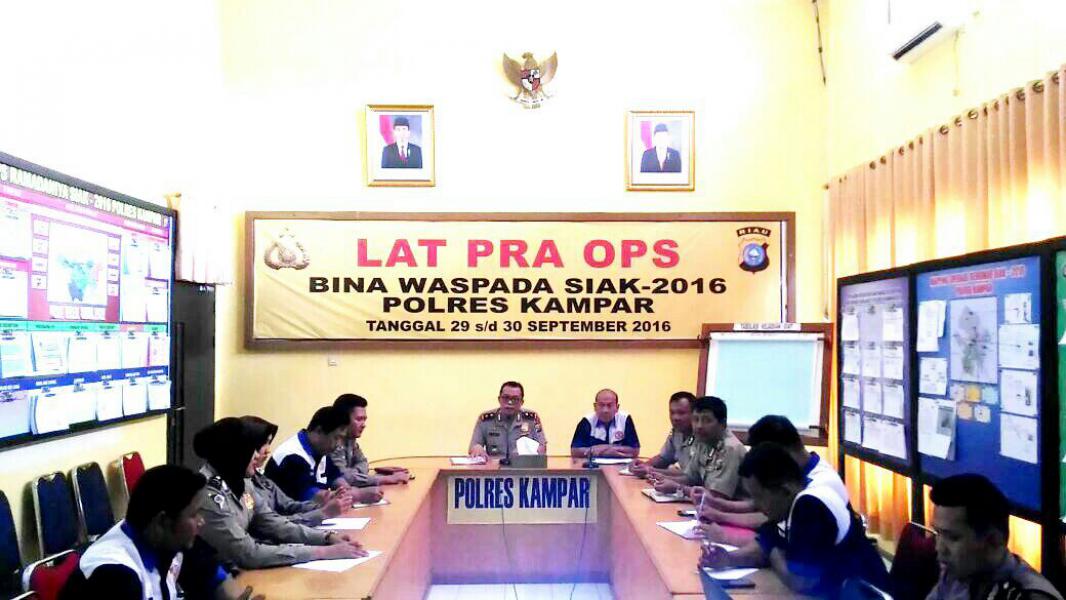 Polres Kampar Adakan Lat Pra Ops Bina Waspada Siak 2016