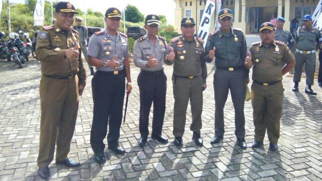 Polres Kampar Turunkan 100 Personil Amankan Deklarasi Paslon dan Pendaftaran ke KPUD Kampar