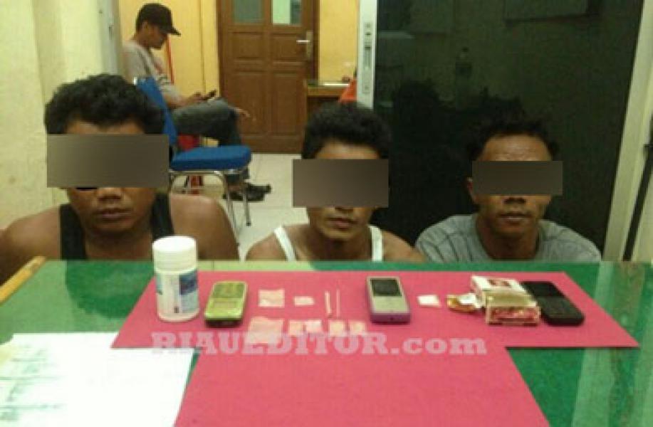 Tiga Tersangka Pengedar Sabu-sabu Asal Sumut Dibekuk Polres Pelalawan