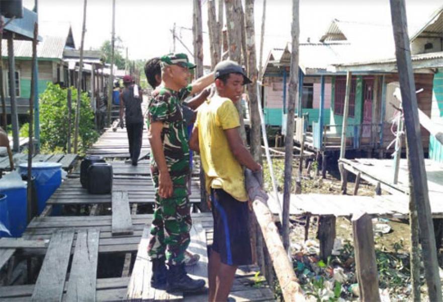 Babinsa Belaras Koramil 08/Mandah Goro Jalan Pelantar