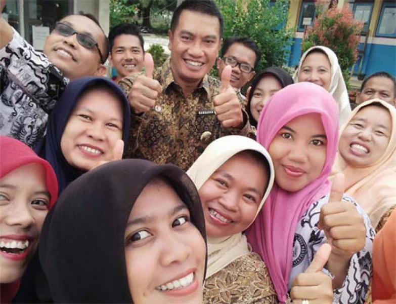 Bupati Suparman Kunker ke SMPN 3 Rambah