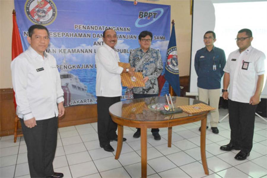 Kepala Bakamla RI Teken MoU Dengan Kepala BPPT