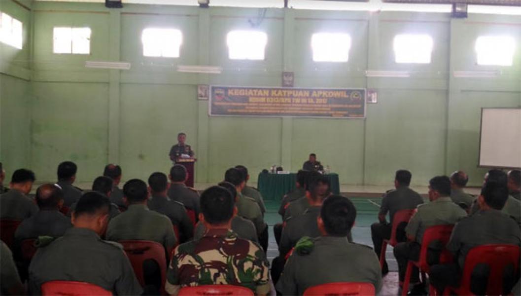 Kodim 0313/Kampar Gelar Kegiatan Peningkatan Kemampuan Aparatur Komando Kewilayahan