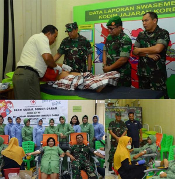 Peringati HUT TNI Ke-72, Korem 031/Wira Bima Gelar Bhakti Sosial