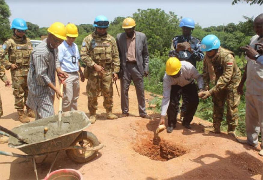 Perletakan Batu Pertama Pembangunan Solar Cell Panel