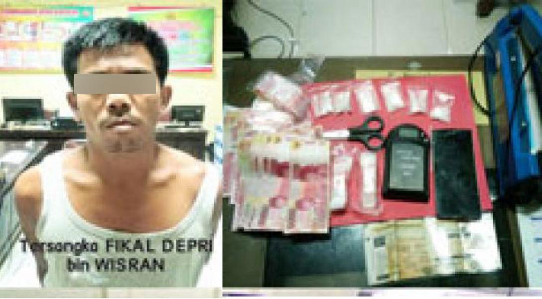 Polisi Bekuk Pengedar Sabu di Desa Seberang Kuansing