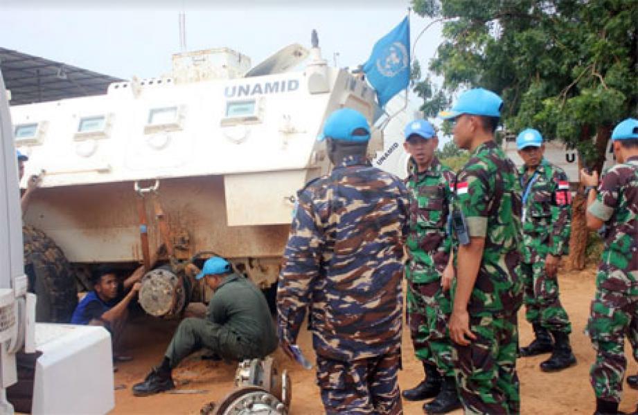 Tim Orast Unamid Inspeksi Sarana dan Prasarana Satgas Indobatt-03