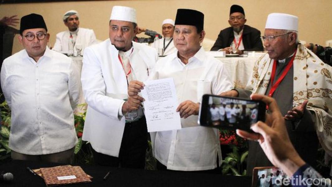 17 Poin Pakta Integritas Prabowo-Ijtimak Ulama, Ada Soal Habib Rizieq