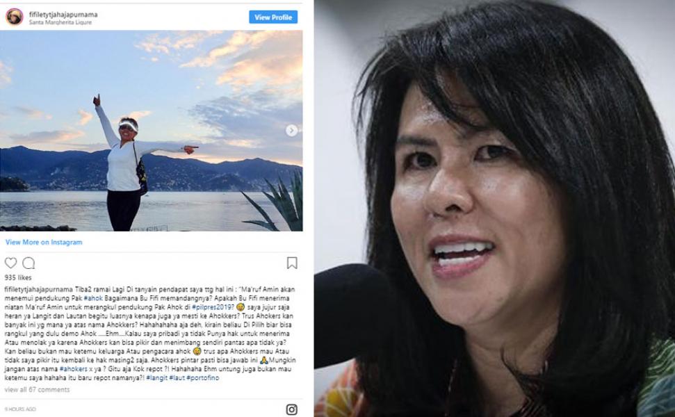 Adik Ahok Pertanyakan Niat Ma�ruf Amin Temui Ahokers