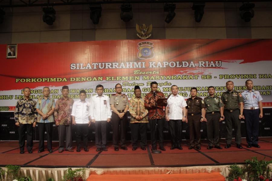 Ciptakan Situasi Kamtibmas Yang Kondusif Jelang Pileg dan Pilpres, Kapolda Riau Silaturahmi Dengan Elemen Masyarakat