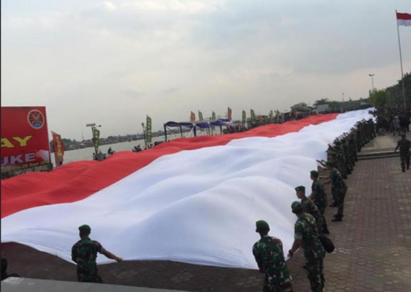 Flag Relay Merah Putih Sabang-Merauke Tiba di Palembang