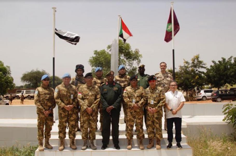 Komandan PMPP TNI Laksanakan Kunjungan Kehormatan Kepada Panglima Divisi ke-15 Government of Sudan Army