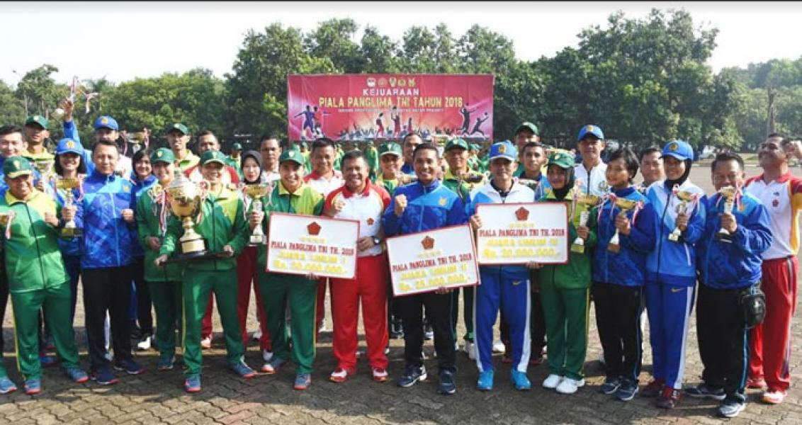 Kontingen TNI AD Juara Umum Pertandingan Piala Panglima TNI Tahun 2018