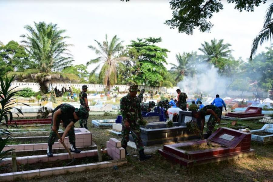 Korem 031/Wb, Karya Bakti Salah Satu Kepedulian TNI Terhadap Lingkungan