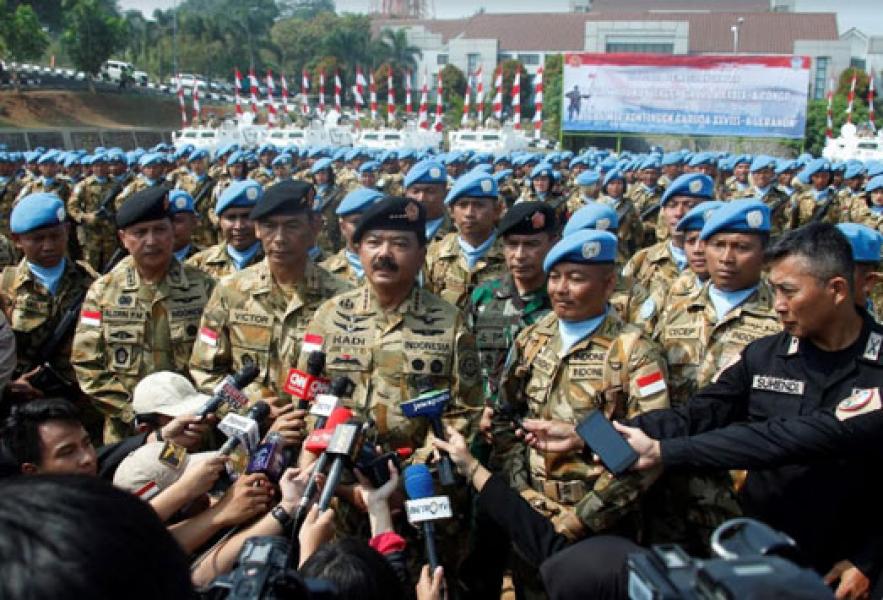 Panglima TNI: Jaga Nama Baik Indonesia Dalam Pelaksanaan Misi Pemeliharaan Perdamaian PBB  