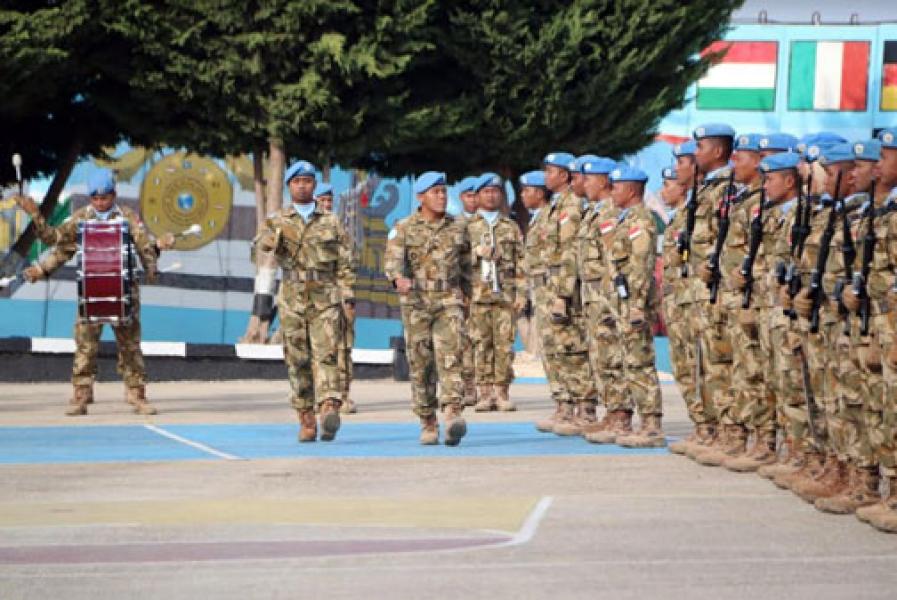 Pasukan Perdamaian Indobatt Gelar Upacara Peringatan HUT ke-73 TNI AL di Lebanon