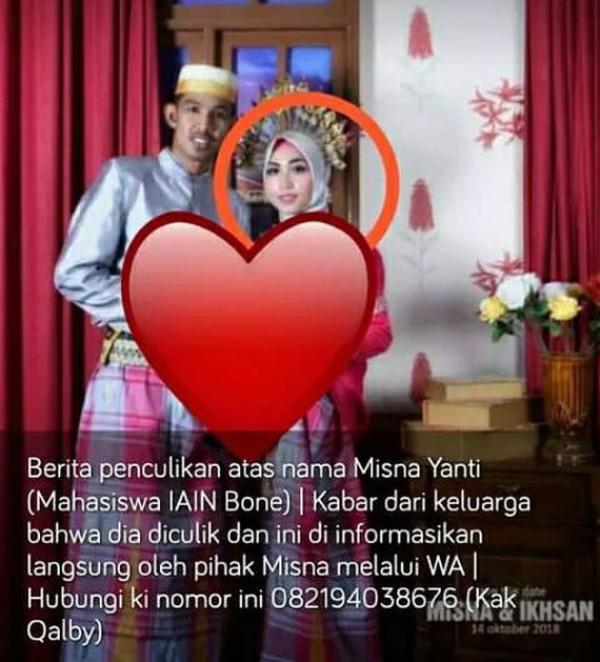 Sebentar Lagi Menikah, Mahasiswi Ini Hilang Diduga Dibawa Kabur Pacarnya