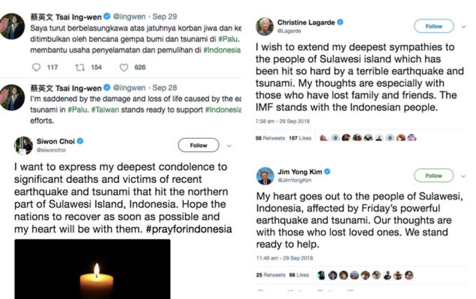 Tokoh dan Selebritis Dunia Turut Berduka Atas Gempa Palu