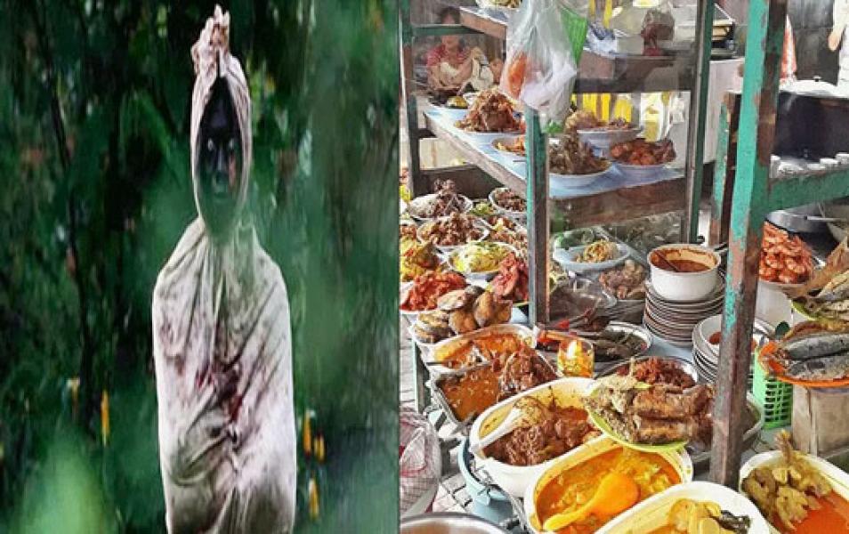 Viral Penampakan Pocong di Warteg, Netizen: Auto Merinding
