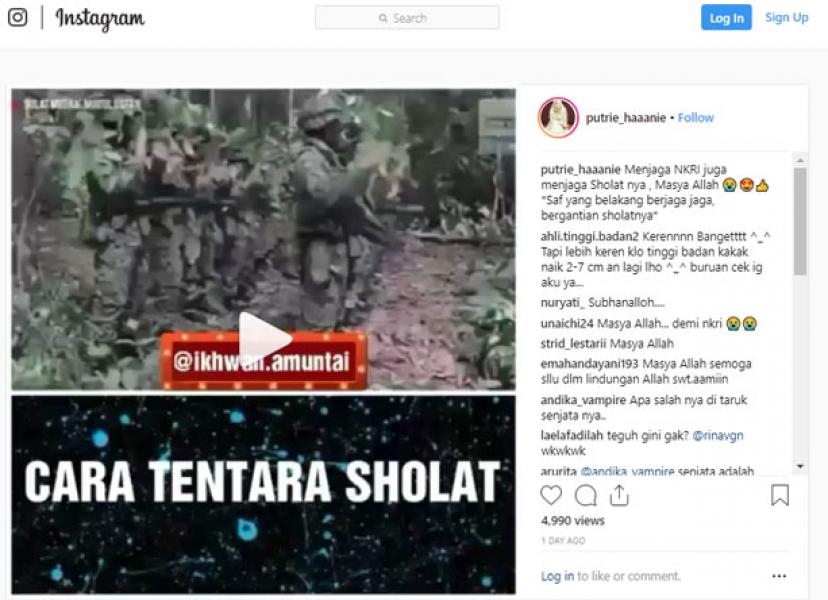 Viral di Medsos, Ternyata Begini Cara TNI Salat saat Menjaga Wilayah Perbatasan