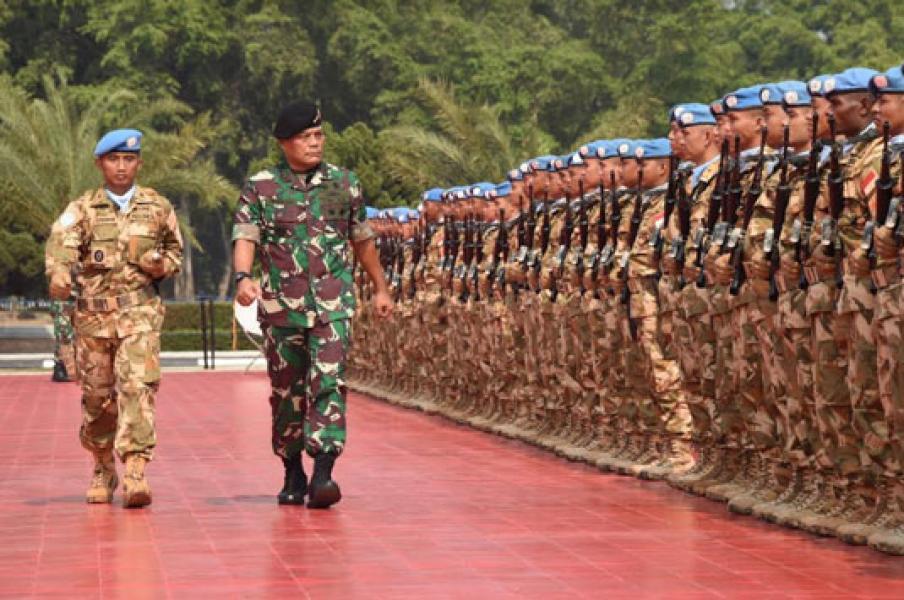 Kasum TNI Terima Kedatangan Satgas Kizi TNI Konga XXXVII E/Minusca CAR Peroleh Empat Penghargaan Internasional