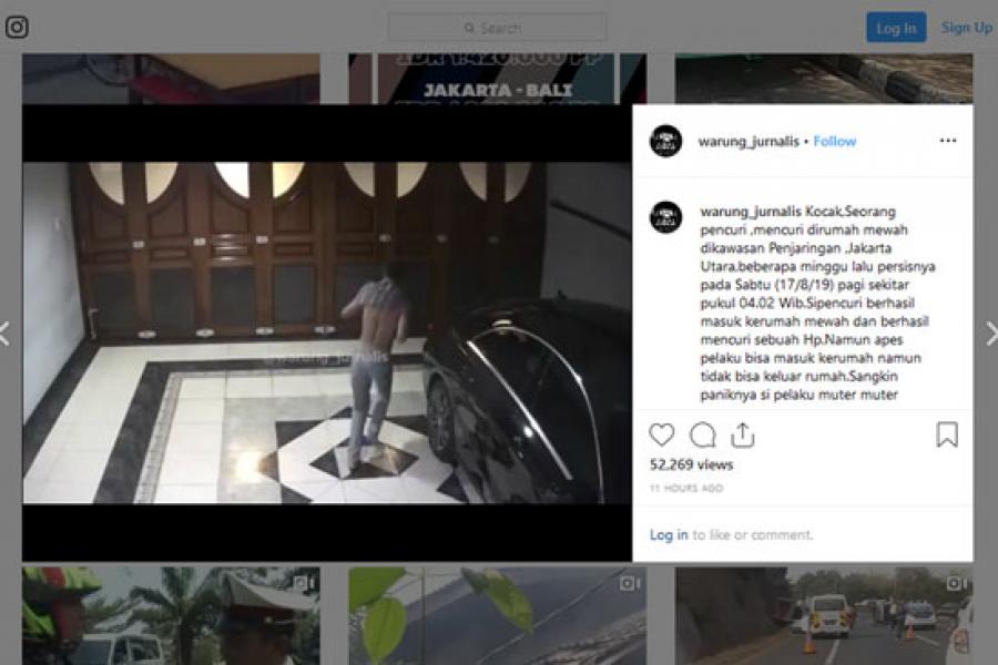 Viral, Pencuri Berlarian di Rumah Korbannya karena Bingung Cari Jalan Keluar