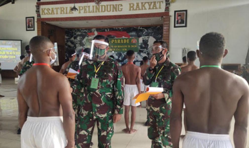 53 Pemuda Terbaik Dari Papua Selatan Ikuti Seleksi Pusat Secaba Prajurit Karier TA. 2020