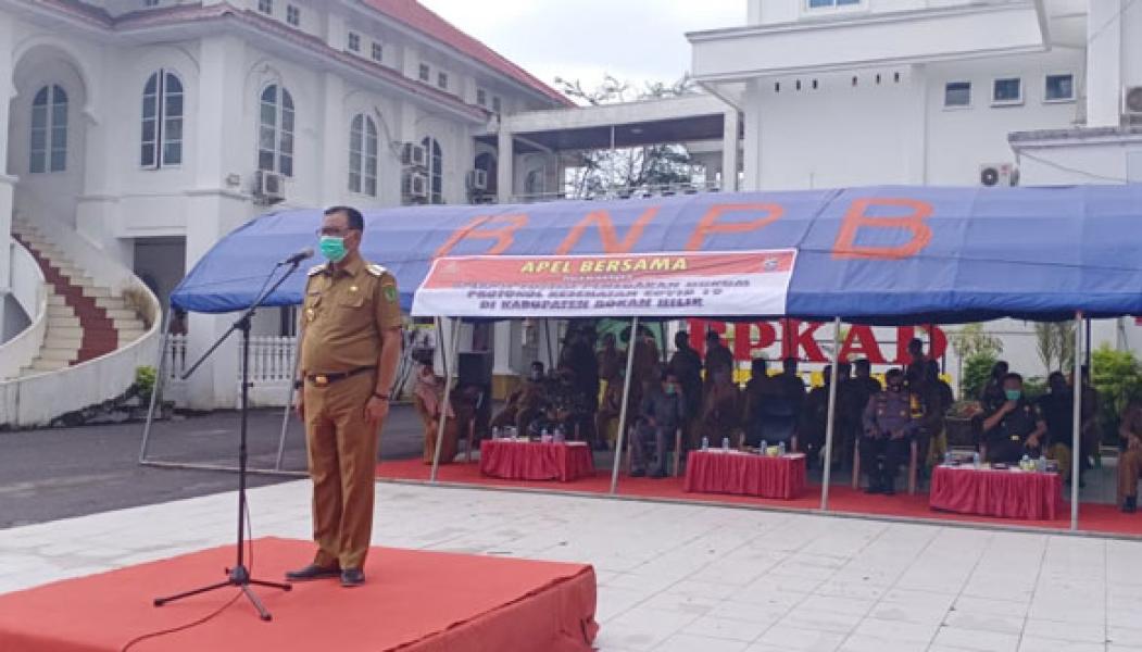 Bupati Suyatno Pimpin Apel Operasi Yustisi Serentak Penegakan Hukum Protokol Kesehatan Covid-19