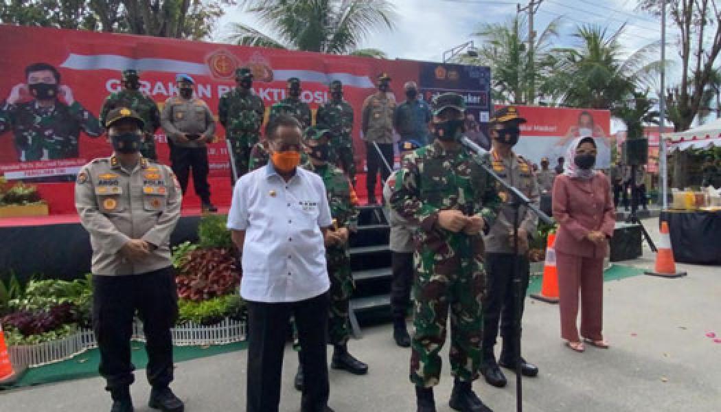 Cegah Penyebaran Covid-19 di Wilayah Sulawesi Tengah, TNI-Polri Gelar Bakti Sosial Peduli Covid-19
