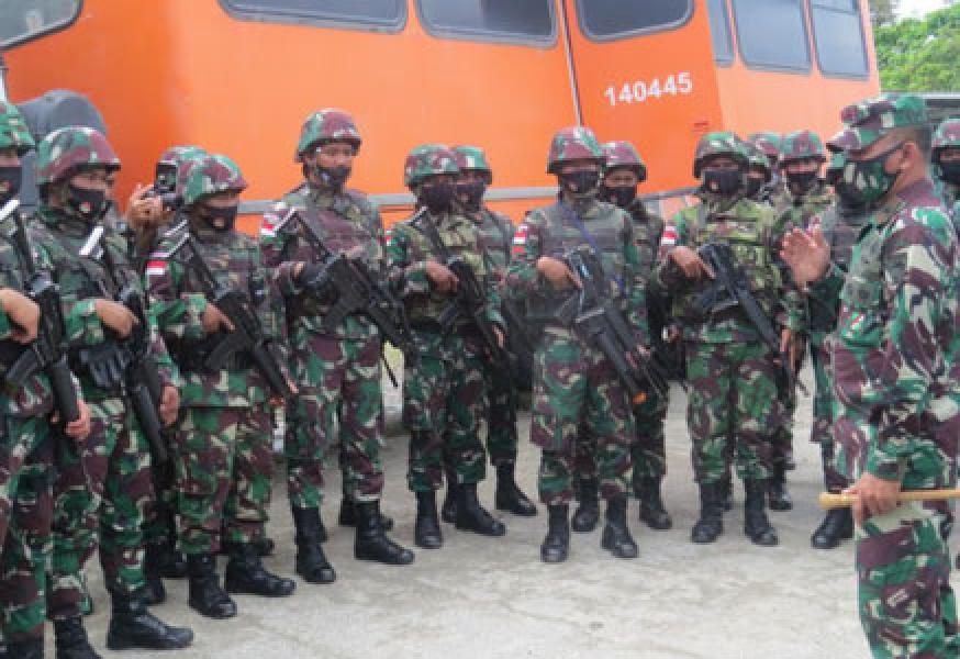 Danrem 174/ATW Berangkatkan Satgas Yonif 756/WMS Untuk Bertugas Di Wilayah Kodim 1710/Mimika